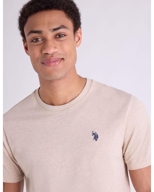 U.S. POLO ASSN. Green Solid Crew Neck T-Shirt for men