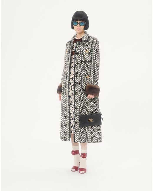 Petit Sac Porté Épaule Devain En Cuir Nappa Femme Valentino Garavani en coloris White