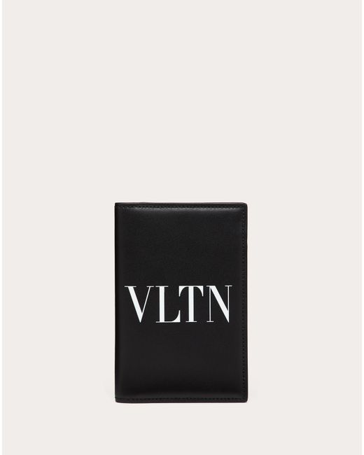 Valentino Garavani Black Vltn Passport Cover for men