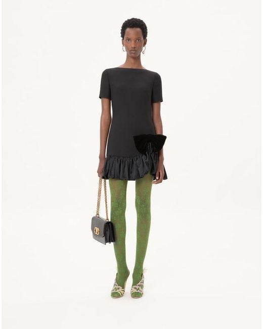 Valentino クレープクチュール ショートドレス 女性 ブラック Black