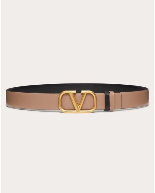 Valentino Garavani Natural Reversible Vlogo Signature Belt