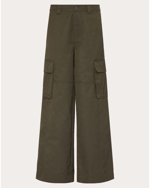 Valentino Green Nylon Cargo Pants for men