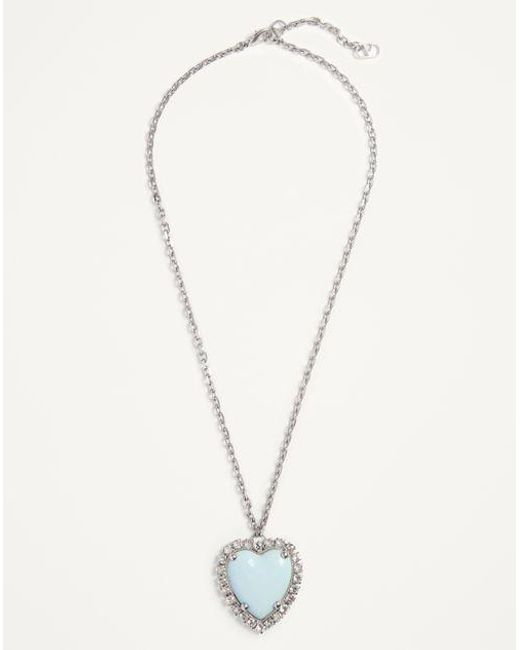 アクセサリーその他 VALENTINO GARAVANI 'Coeur ' necklace White Valentino Garavani Coeur Royal Necklace | White | FARFETCH