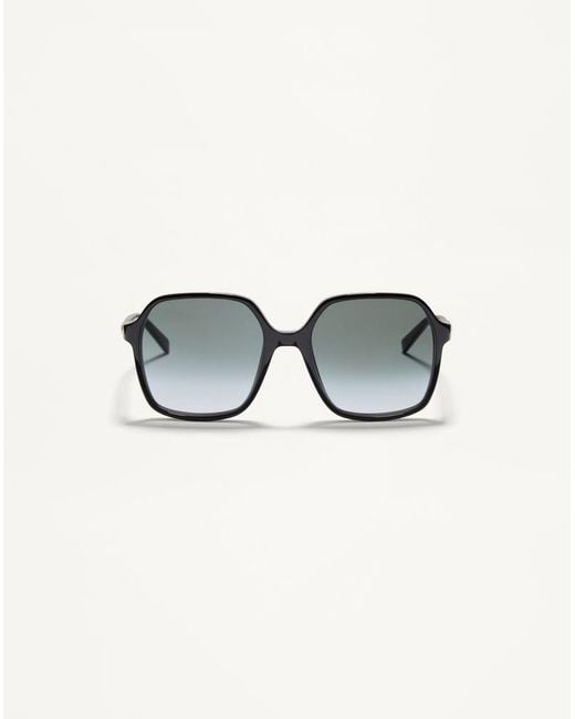 Valentino Blue Rectangular Acetate Eyewear