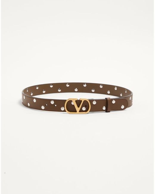 Valentino Garavani Natural Vlogo Signature Belt
