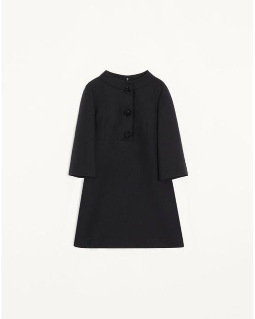 Valentino Black Crepe Couture Short Dress