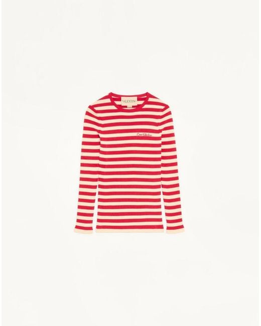 Valentino Red Cotton Jumper