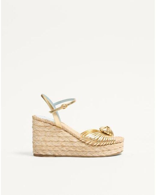 Valentino Garavani Natural Royal Wedge Sandal