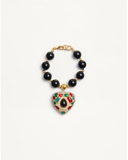 Valentino Garavani White Coeur Royal Bracelet