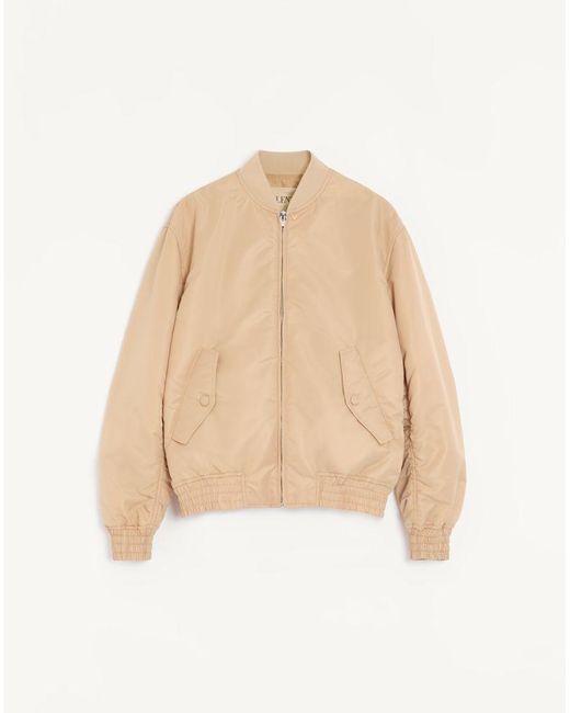 Valentino Natural Nylon Bomber Jacket With Vgold 44 for men