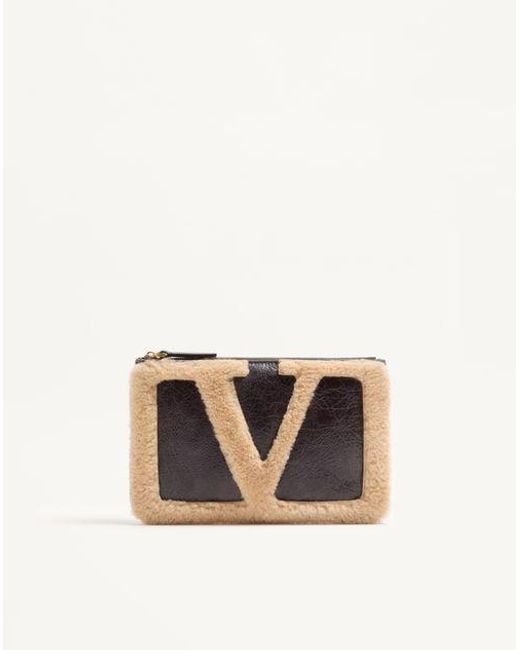 Pochette Viva Superstar En Peau De Mouton. Femme Valentino Garavani en coloris Natural