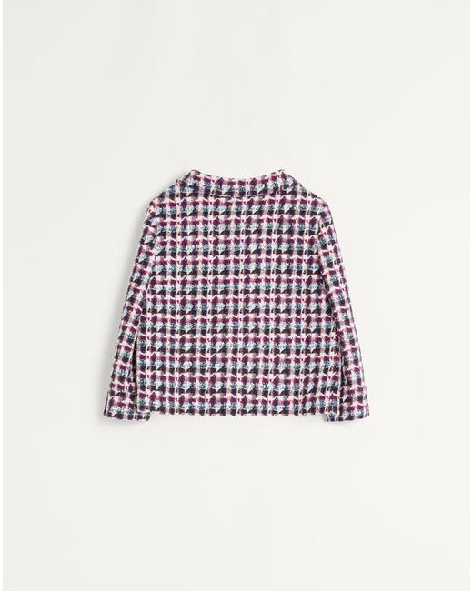 Veste En Tweed À Sequins Multicolores Femme Valentino en coloris Red