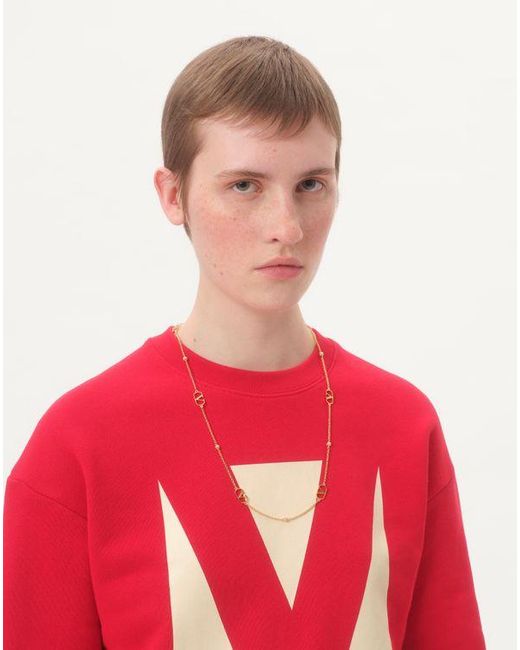 Valentino Garavani Halskette Vlogo Signature Aus Metall Frau in Natural für Herren