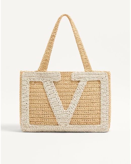 Valentino Garavani Natural Viva Superstar Medium Shopping Bag
