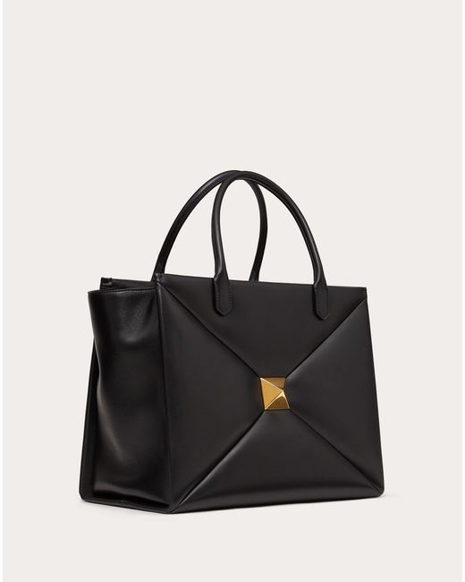 Valentino Garavani Black Large One Stud Nappa Handbag