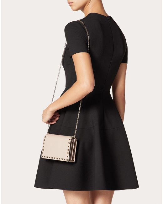 valentino rockstud pouch on chain