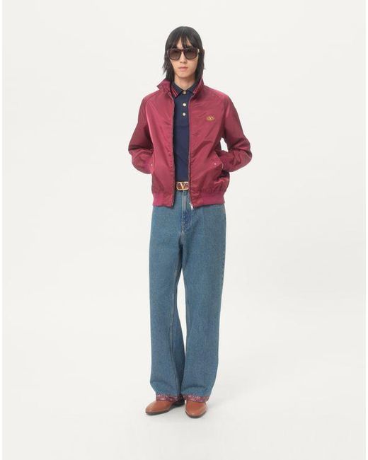 メンズ Valentino Vgエンブロイダリー コットンピケ ポロシャツ おとこ ブルー 3xl Blue