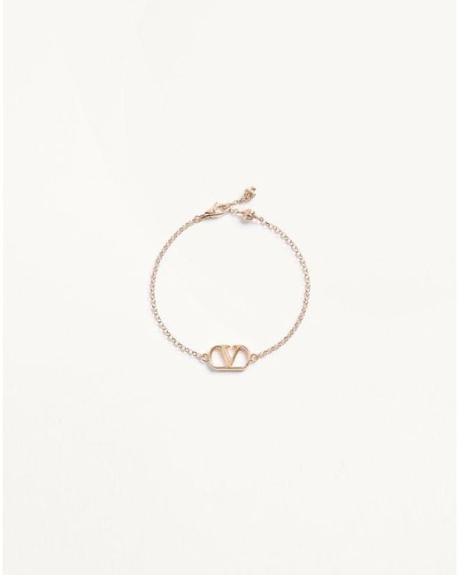 Valentino Garavani Natural Vlogo Signature Metal Bracelet