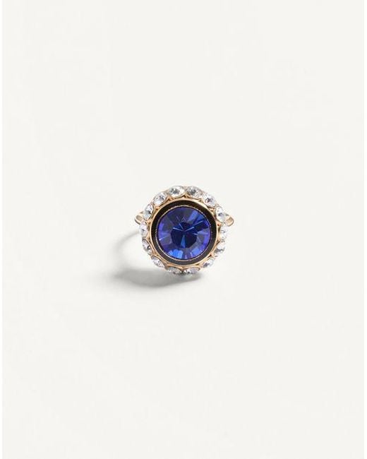 Valentino Garavani Blue Vlogo Signature Ring