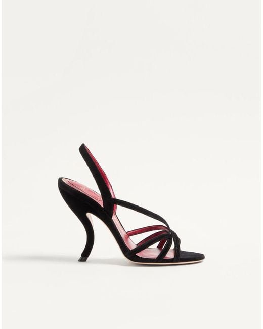 Valentino Garavani Natural Fetishique Velvet Sandal 105Mm 36.5