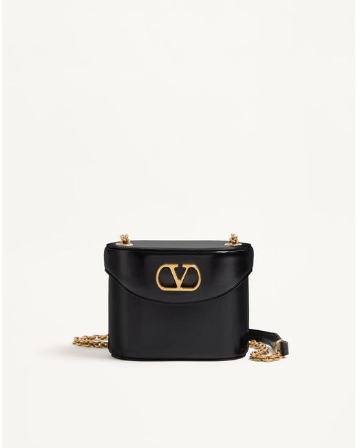 Valentino Garavani Black Vain Vanity Bag