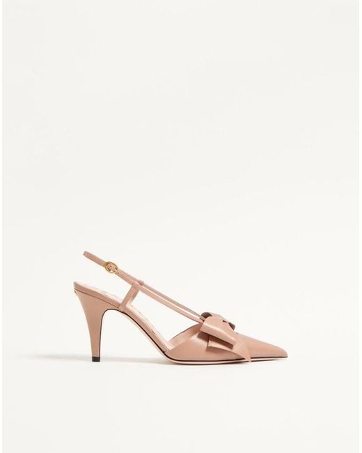 Valentino Garavani Natural Bowow Slingback Pumps