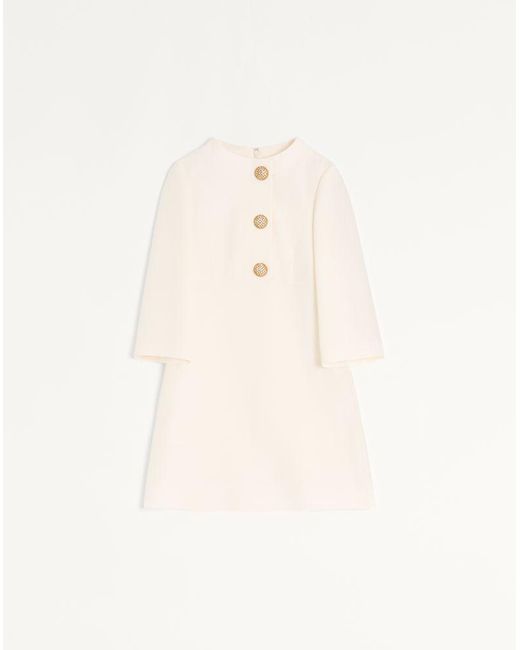Valentino Natural Crepe Couture Short Dress 38