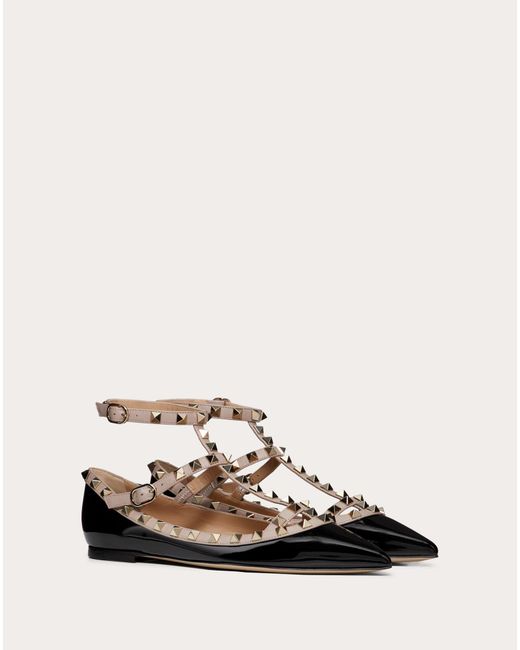 valentino rockstud caged ballerina flat