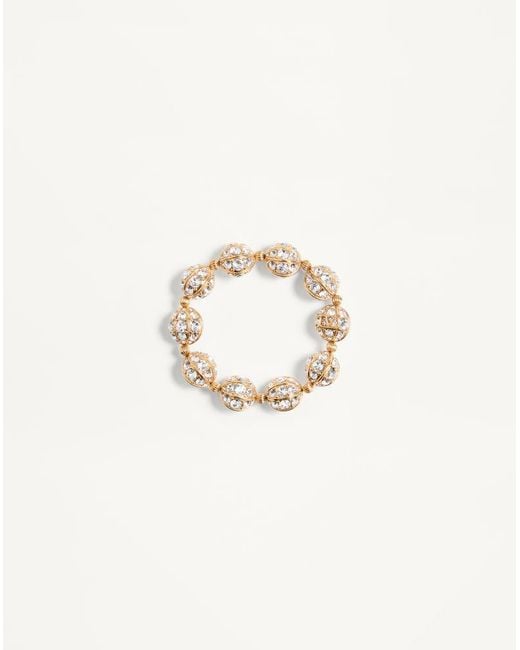Valentino Garavani Natural Poetique Des Gouttes Metal And Swarovski Crystal Bracelet