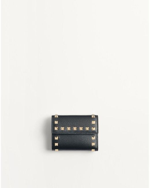 Valentino Garavani White Rockstud Trifold Wallet