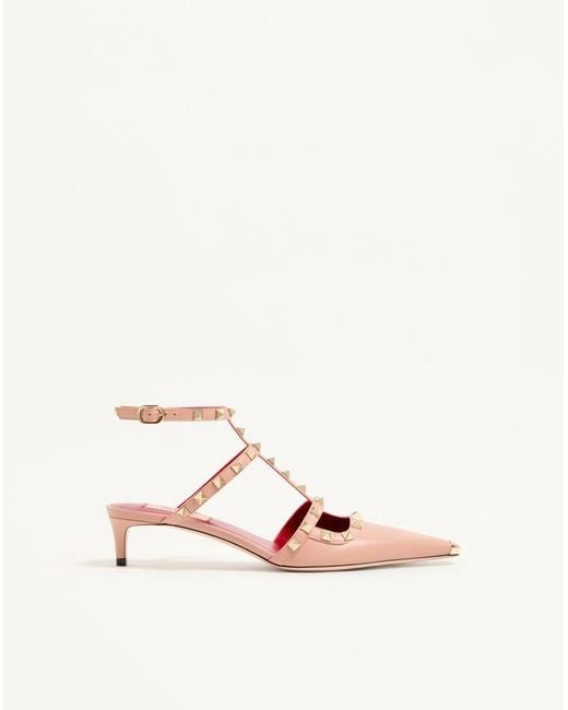 Valentino Garavani Pink Rockstud Court Shoes