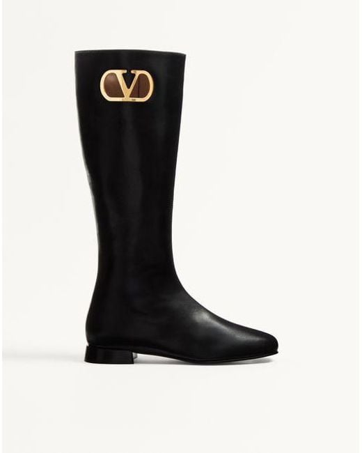 Stivale Vlogo Signature di Valentino Garavani in Black