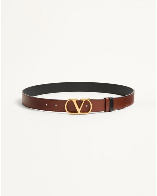 Valentino Garavani Multicolor Vlogo Signature Reversible Shiny Calfskin Belt