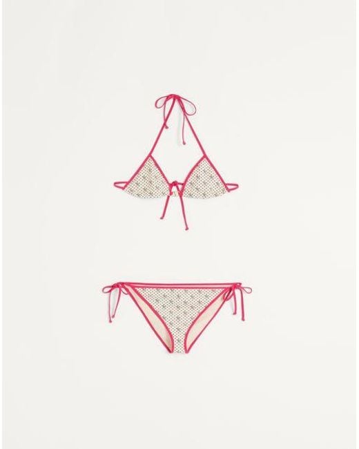 Bikini En Lycra À Imprimé Gelatini À Pois Femme Valentino en coloris Pink
