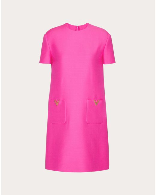 Valentino Pink Crepe Couture Short Dress