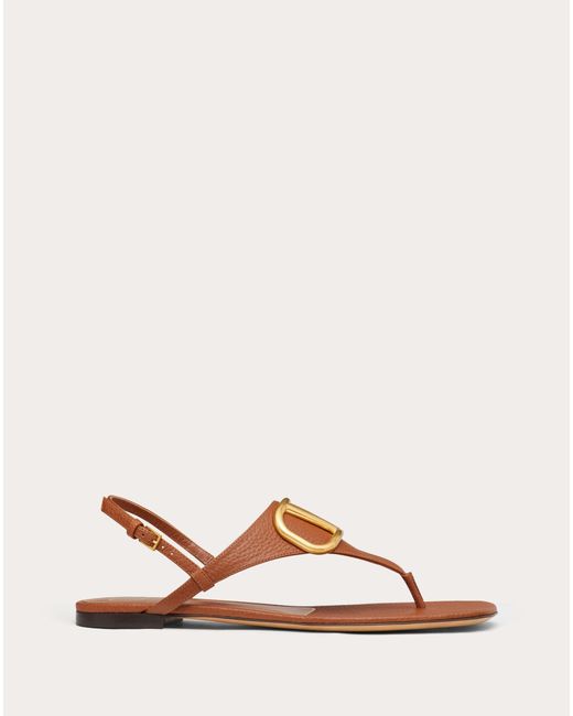 vlogo signature flat calfskin slide