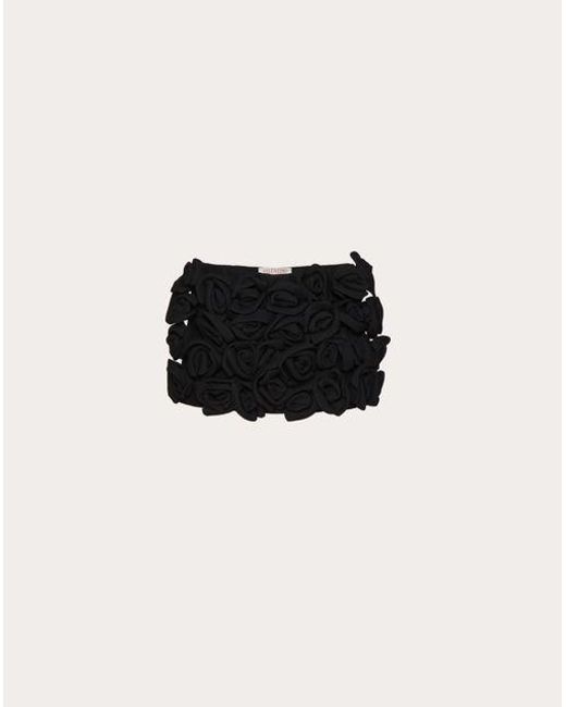 Valentino Black Crepe Couture Skort