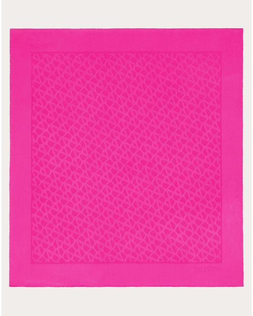 Valentino Garavani Pink Toile Iconographe Silk Scarf