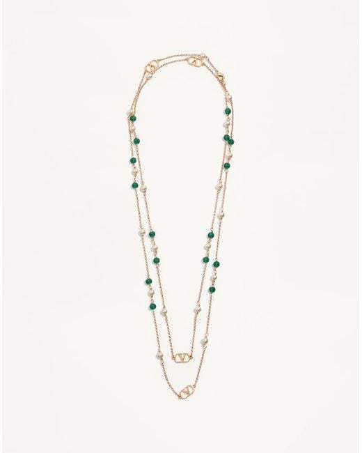 Valentino Garavani Natural Vlogo Signature Necklace