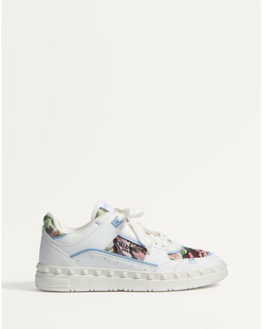 Valentino Garavani White Low Top Freedots Trainer for men