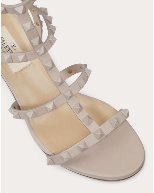 Valentino Garavani Rockstud Ankle Strap Calfskin Leather Sandal With Tonal Studs 60 Mm in 