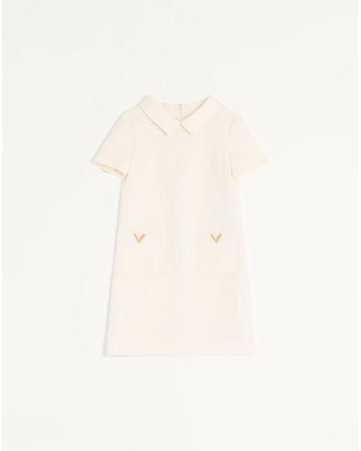 Valentino Natural Crepe Couture Short Dress