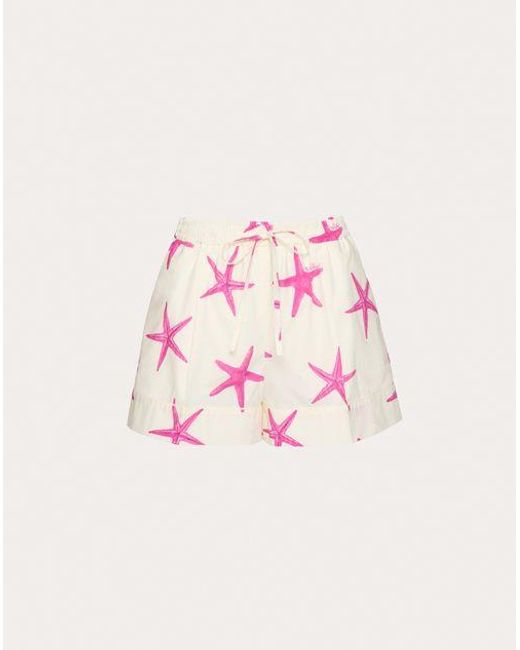 SHORTS DE STARFISH POPELINE Valentino de color Pink