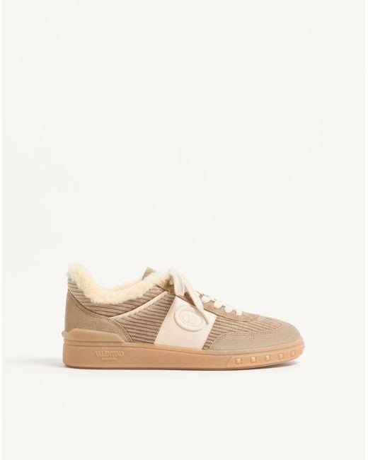 Valentino Garavani Natural Upvillage Corduroy Trainer