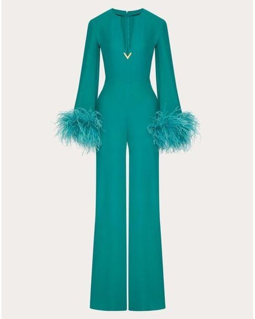Valentino Blue Cady Couture Jumpsuit