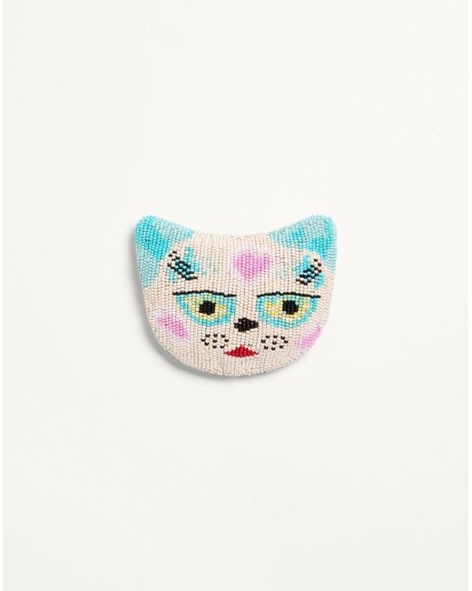 Valentino Garavani Blue Le Chat De La Maison Brooch