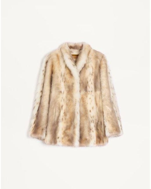 Valentino Natural Shearling Coat