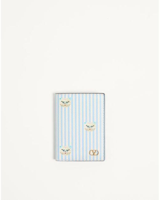 Valentino Garavani Blue Vlogo Signature Wallet for men