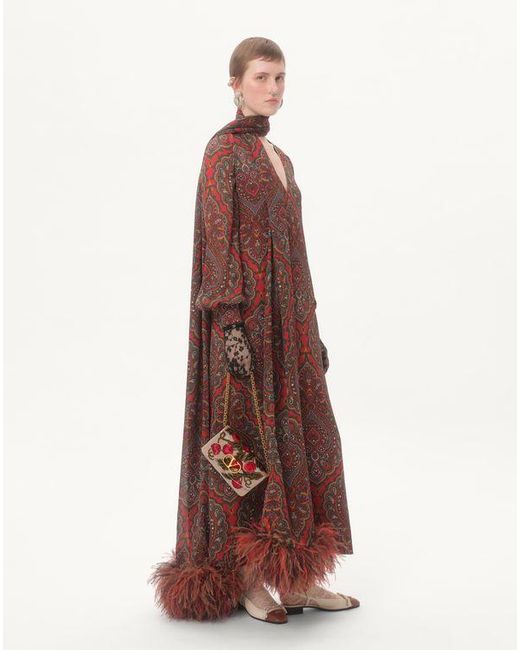 Valentino Garavani ヴァレンティノ ガラヴァーニ ヴェイン エンブロイダリー ショルダークラッチバッグ 女性 ベージュ/マルチカラー White