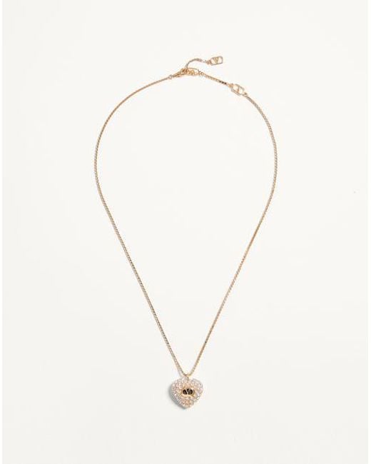Valentino Garavani クール ロイヤル メタル X エナメル X スワロフスキー®クリスタル ネックレス 女性 ゴールド/クリスタル Natural